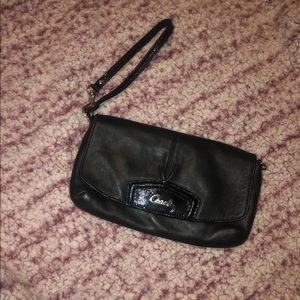 Black coach wristlet